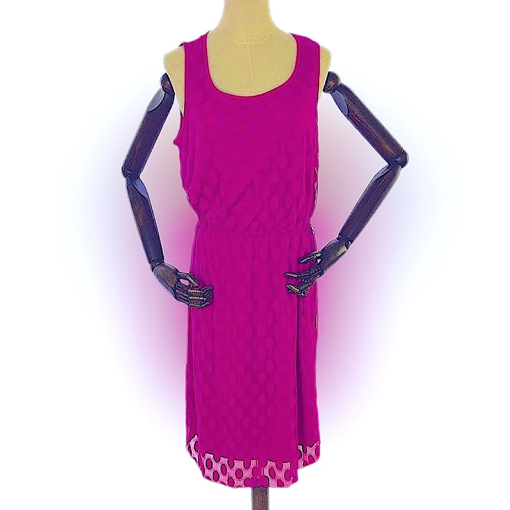 Chic Sleeveless Fuchsia Mini Dress - Kelly by Clinton Kelly